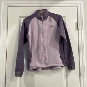 Purple north face zip up